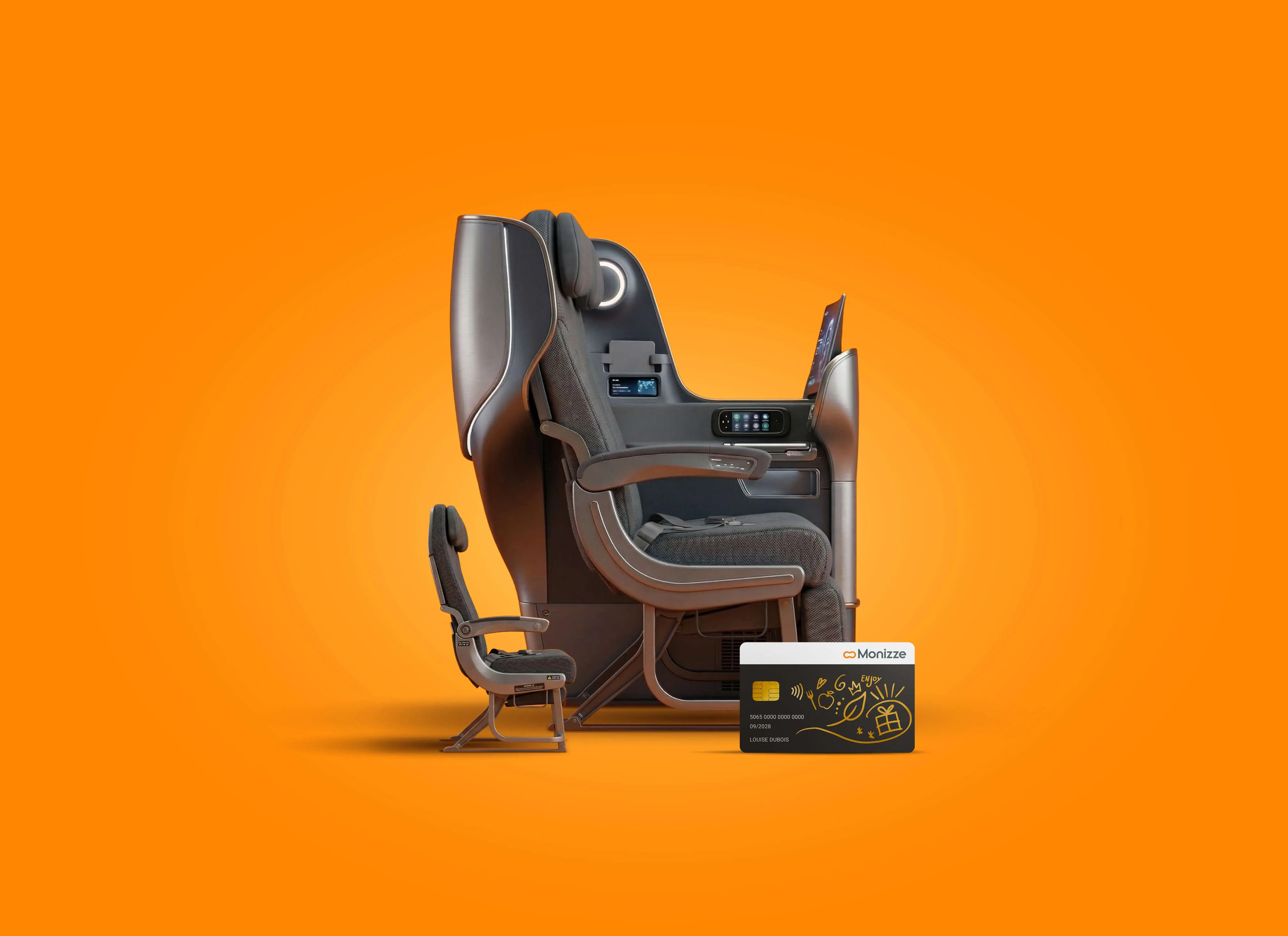 Voyageuse avec valise attendant à l'aéroport