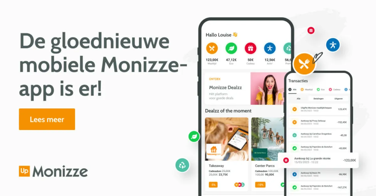 Uw mobiele Monizze-applicatie heeft een nieuwe look en extra functionaliteiten