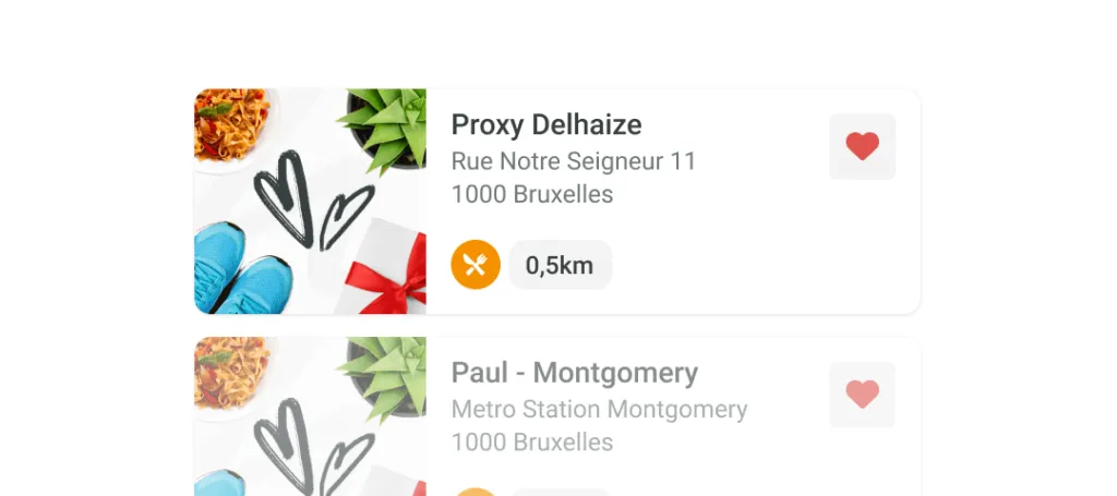 Enregistrez vos commerces favoris